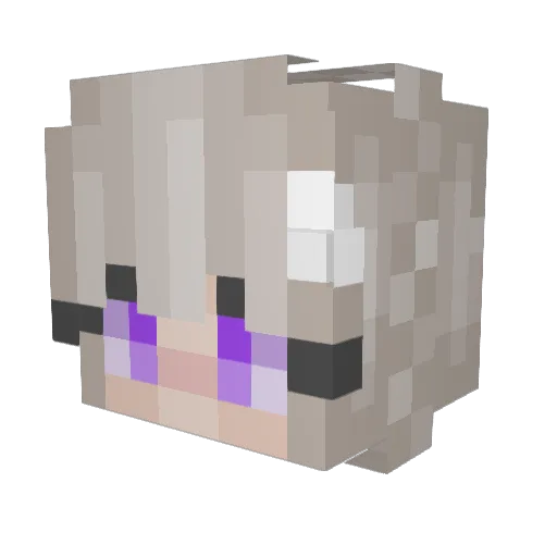 Seiklop Minecraft avatar head, 3D render