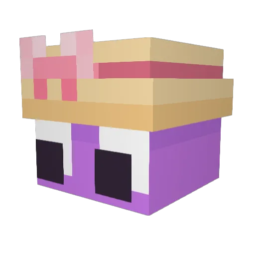 Seikokoo Minecraft avatar head, 3D render