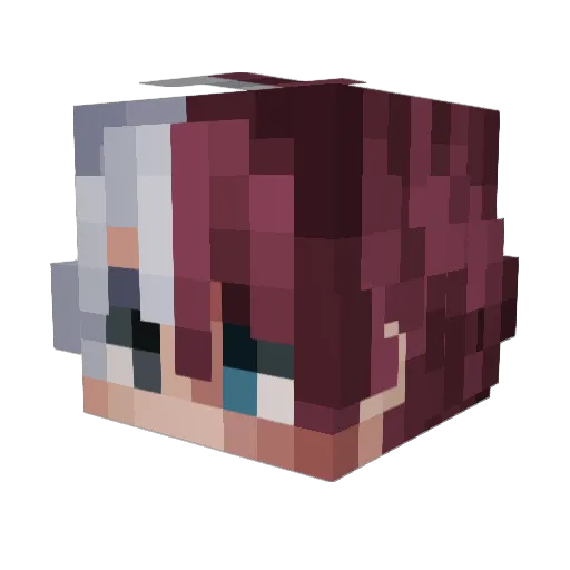 Seikooo_ Minecraft avatar head, 3D render