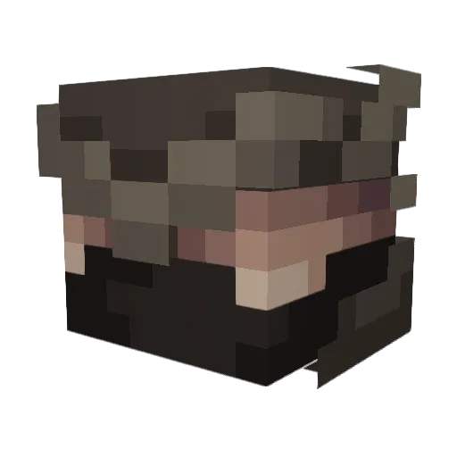 Seimoen Minecraft avatar head, 3D render