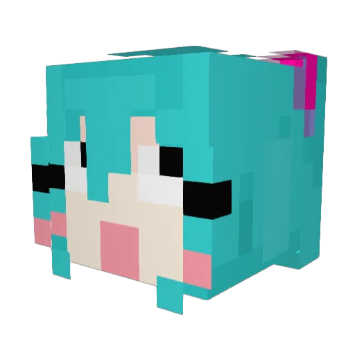 SeinaKoh Minecraft avatar head, 3D render