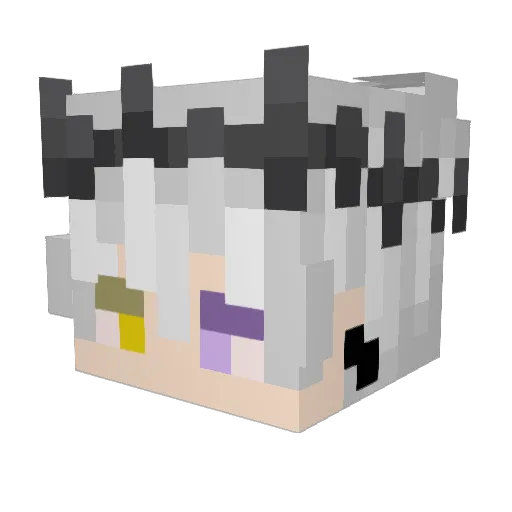 Seiqi Minecraft avatar head, 3D render