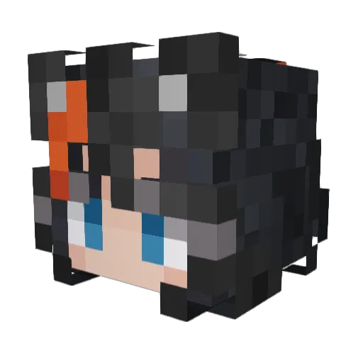 SeirTy Minecraft avatar head, 3D render