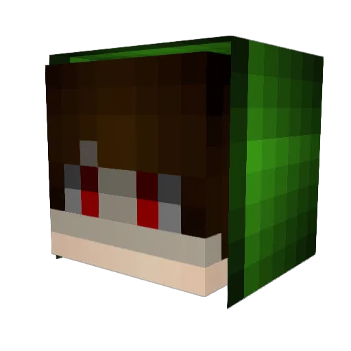 Seiragon Minecraft avatar head, 3D render