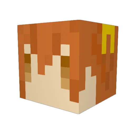 Seiran07 Minecraft avatar head, 3D render