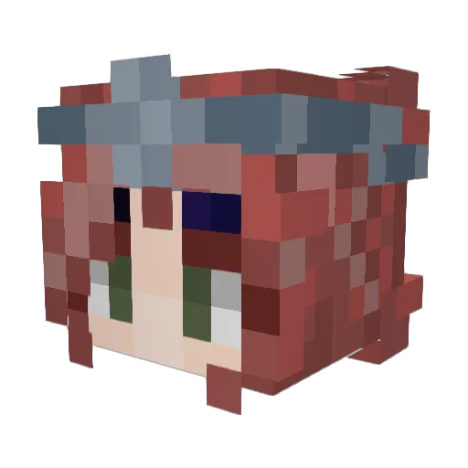 Seirhune Minecraft avatar head, 3D render