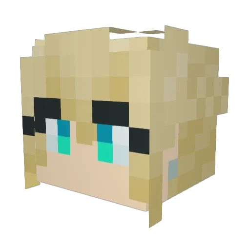 Seishun__ Minecraft avatar head, 3D render