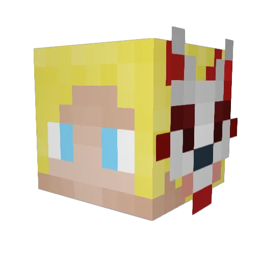 Seiterno Minecraft avatar head, 3D render