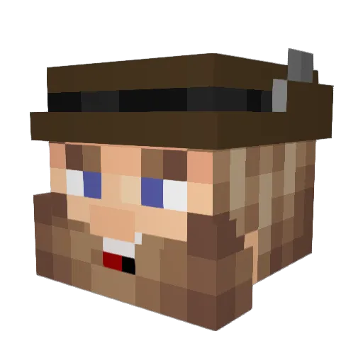Seitzman08 Minecraft avatar head, 3D render