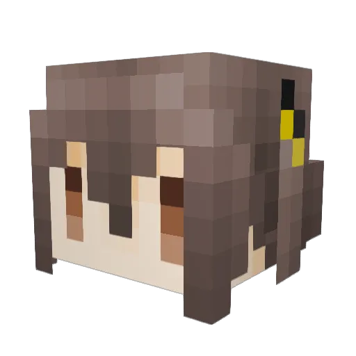 SeiweiY Minecraft avatar head, 3D render