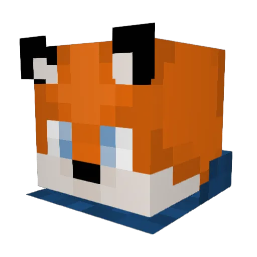 SeiyFox Minecraft avatar head, 3D render