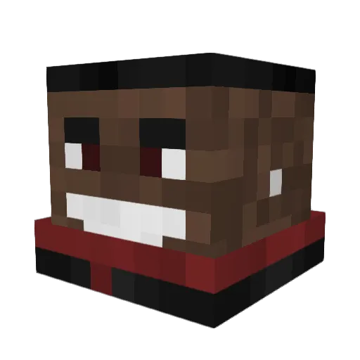 Seizefire Minecraft avatar head, 3D render