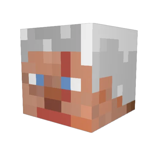 Sejarian Minecraft avatar head, 3D render
