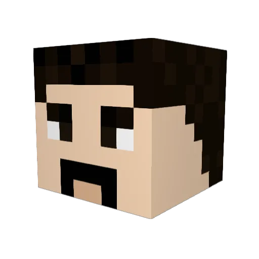 Sejejosephine Minecraft avatar head, 3D render