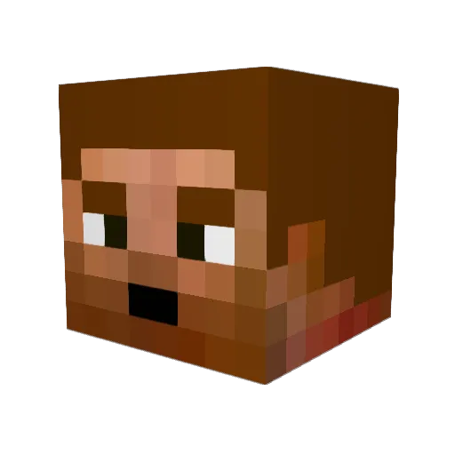Sejien Minecraft avatar head, 3D render
