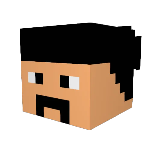 SejongEO Minecraft avatar head, 3D render