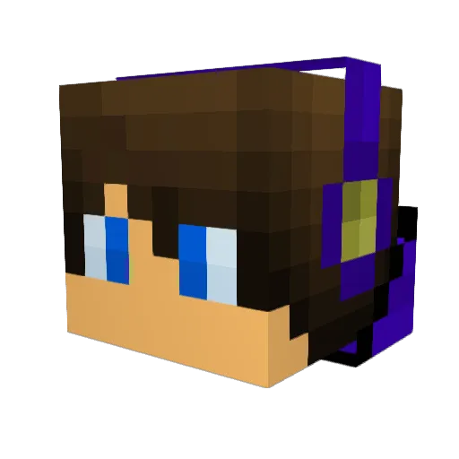 Sejres Minecraft avatar head, 3D render