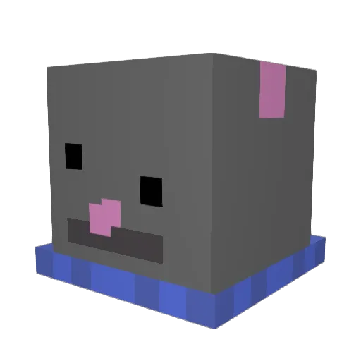 Sejunning Minecraft avatar head, 3D render