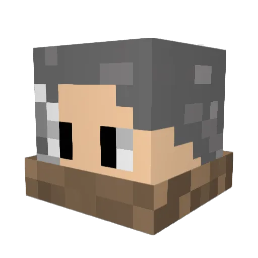 Sek1r0 Minecraft avatar head, 3D render