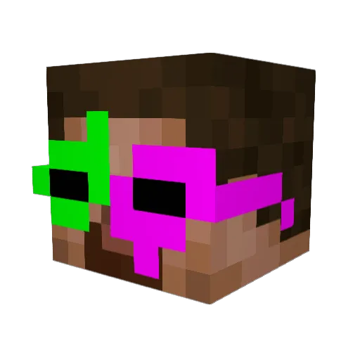Sek40o0 Minecraft avatar head, 3D render