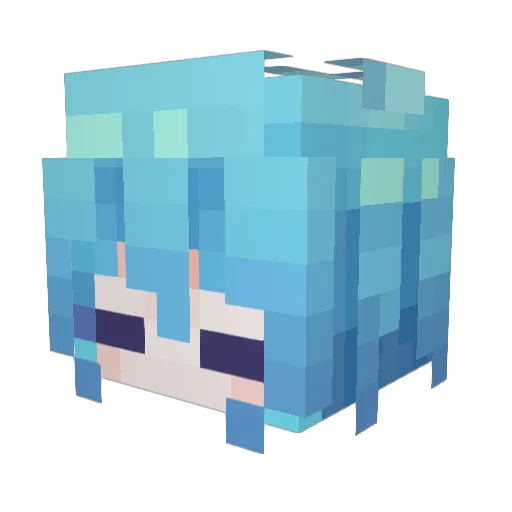 Seka_L6 Minecraft avatar head, 3D render