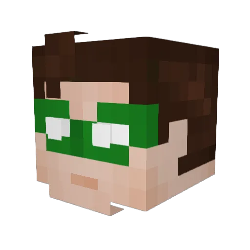 Sekai_ichi Minecraft avatar head, 3D render