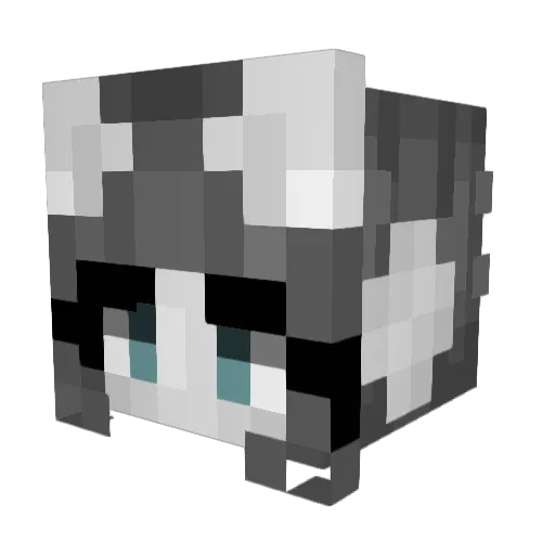 SekasKotik Minecraft avatar head, 3D render