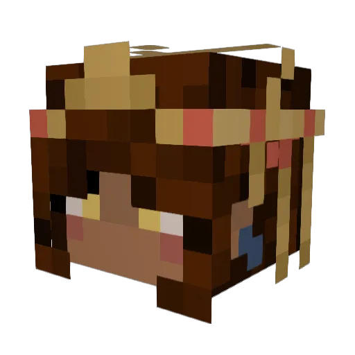 Sekhmet9128 Minecraft avatar head, 3D render