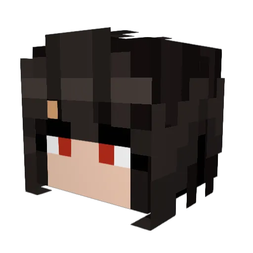 Seki101 Minecraft avatar head, 3D render