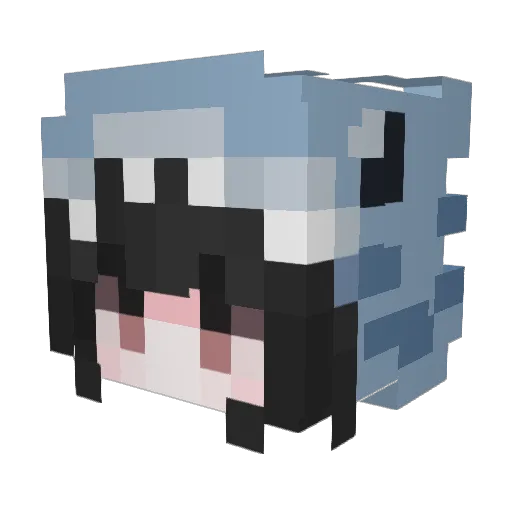 SekiDesu Minecraft avatar head, 3D render