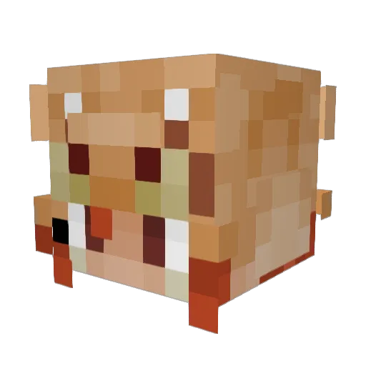 Sekibanki96 Minecraft avatar head, 3D render