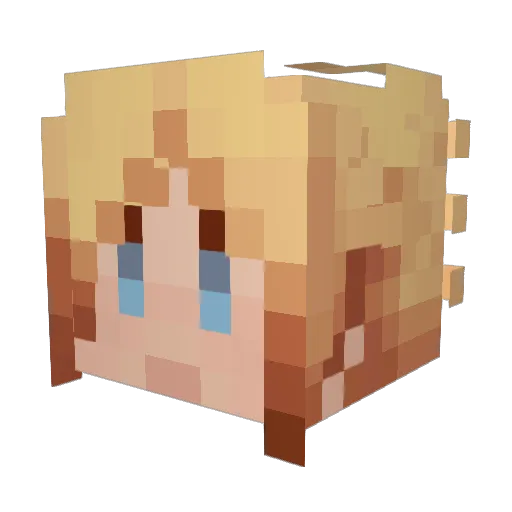 SekirosShaft Minecraft avatar head, 3D render