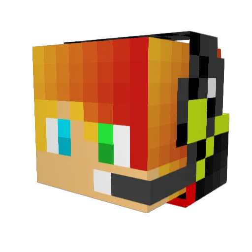 Sekiryo_sax Minecraft avatar head, 3D render
