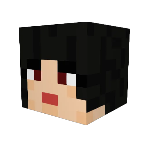 Sekiu Minecraft avatar head, 3D render