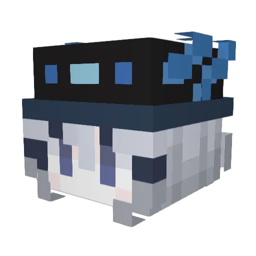 Sekka_Setsuka Minecraft avatar head, 3D render