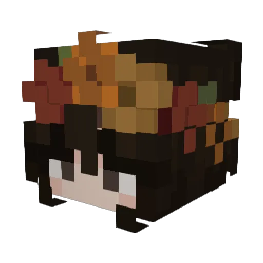 Sekkuel Minecraft avatar head, 3D render