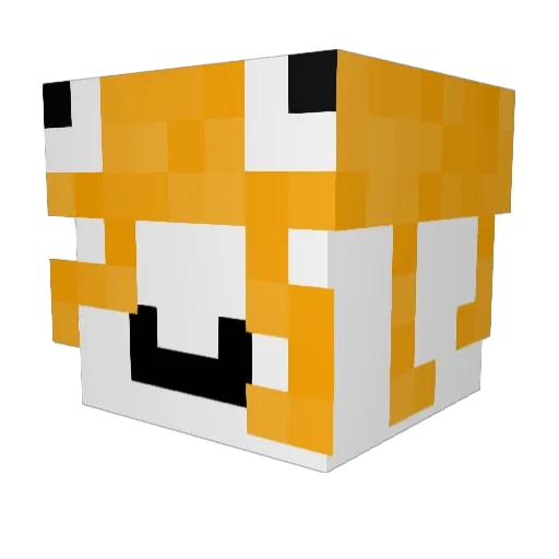 Sekllos Minecraft avatar head, 3D render