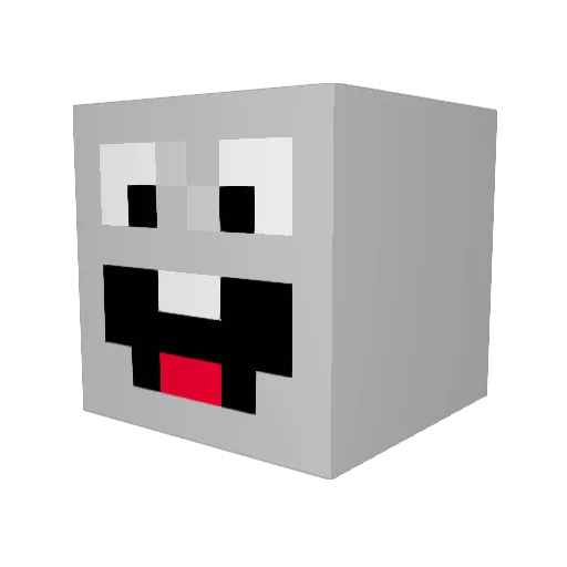 Sekr0n Minecraft avatar head, 3D render