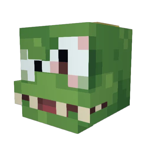 Seksil Minecraft avatar head, 3D render