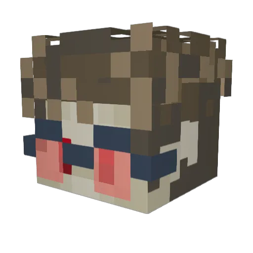 Sektar Minecraft avatar head, 3D render