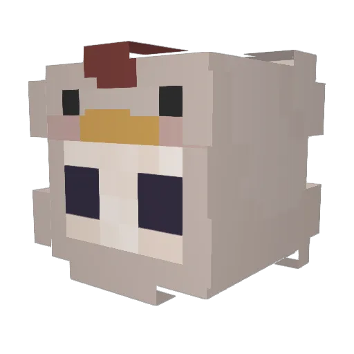 SekushiKosyan Minecraft avatar head, 3D render