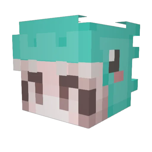Sekusi_ Minecraft avatar head, 3D render