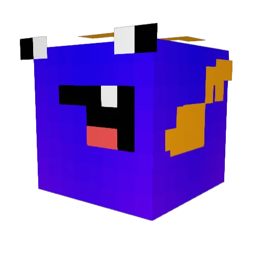 Sekvenca Minecraft avatar head, 3D render