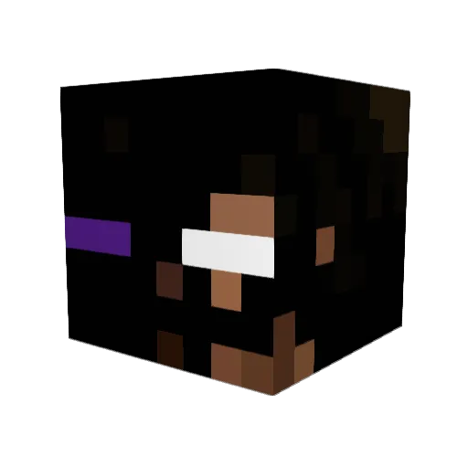 Sekwah Minecraft avatar head, 3D render