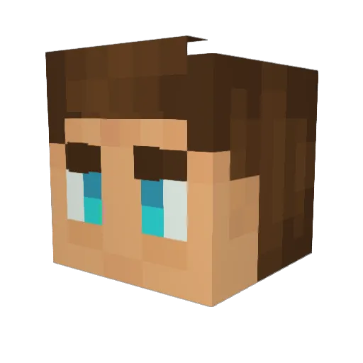 Sel1ST Minecraft avatar head, 3D render