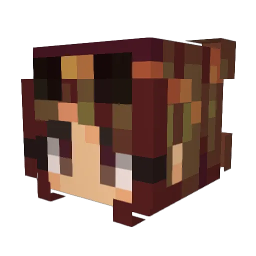 SelaRoseK Minecraft avatar head, 3D render