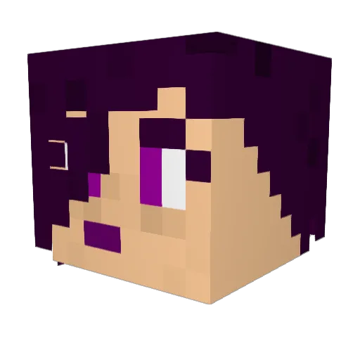 Selaene Minecraft avatar head, 3D render