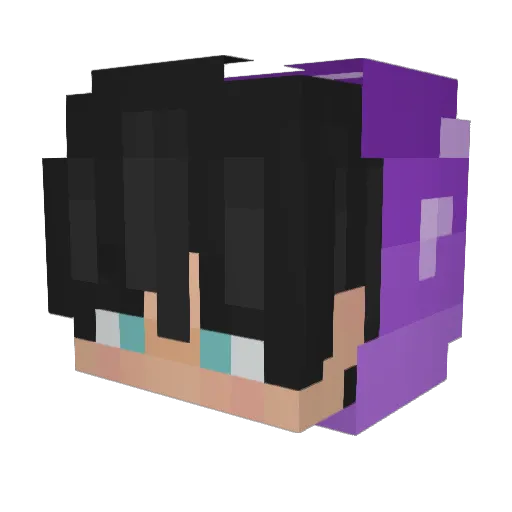 SelamMan Minecraft avatar head, 3D render