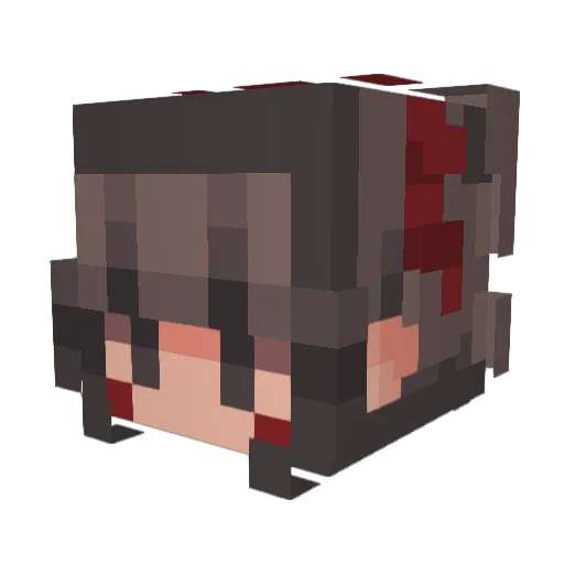 Selarnida Minecraft avatar head, 3D render