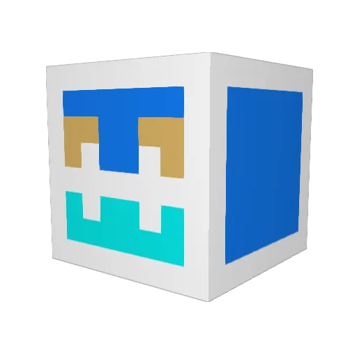SelbBugGum Minecraft avatar head, 3D render
